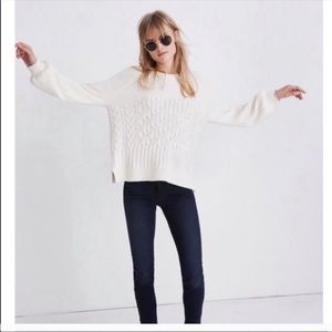 Madewell Cream Copenhagen Knit Sweater